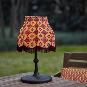 NEW! Ikea solar led
Geometric Patterned Table Lamp with Fringe
